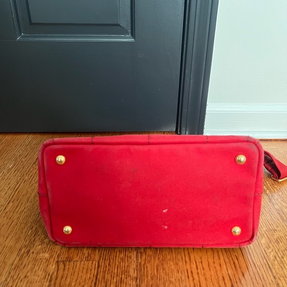 Prada canapa bag small in red / rosso - Picture 5 of 9